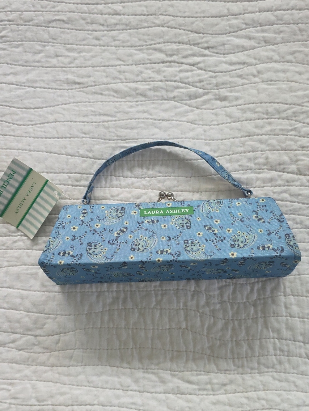NWT Laura Ashley Blue Bandana Pencil Pouch